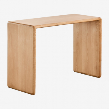 Treveris Oak Wood Console Brown Oak - Sklum