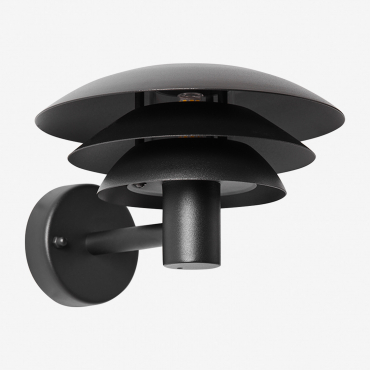 Lirano Stainless Steel Outdoor Wall Lamp Black - Sklum