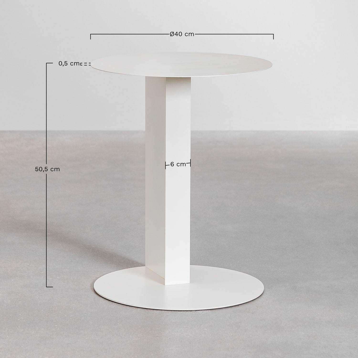 Round Steel Side Table (Ø40 cm) Wallace , MEASURES