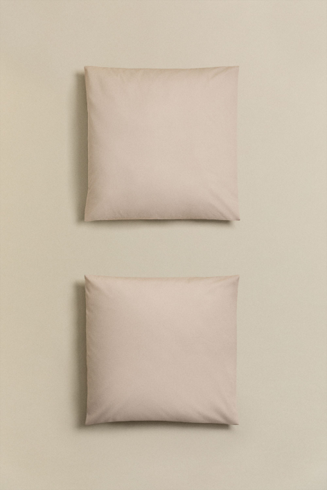 Set of 2 pillowcases in 180-thread-count Lesia cotton percale