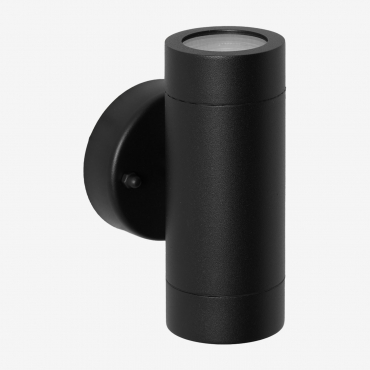 Outdoor Wall Light In Stainless Steel With 2 Light Points Jaxten Black - Sklum