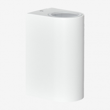Pevot Outdoor Wall Light In Aluminium With 2 Light Points White - Sklum