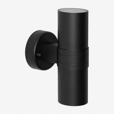 Grivat 2-point Stainless Steel Outdoor Wall Light Black - Sklum