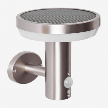 Ovint Stainless Steel Solar Led Outdoor Wall Light Grey Silver - Sklum