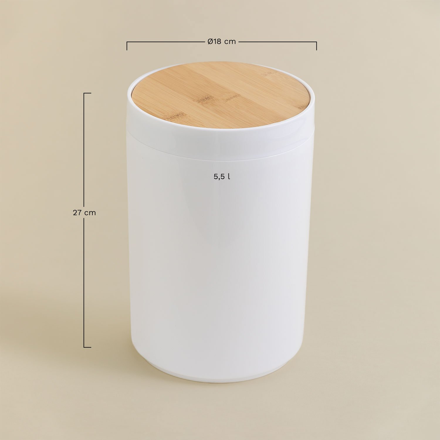 Ulysse bin with Lid, MEASURES