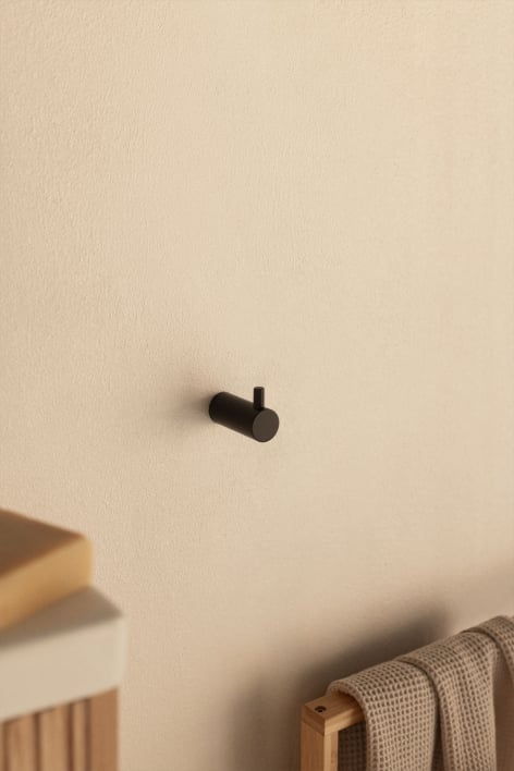 Stainless steel bathroom hanger Devon - Black