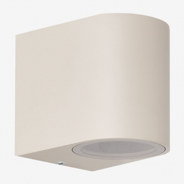 Pevot Aluminum Outdoor Wall Light Tapioca Beige - Sklum