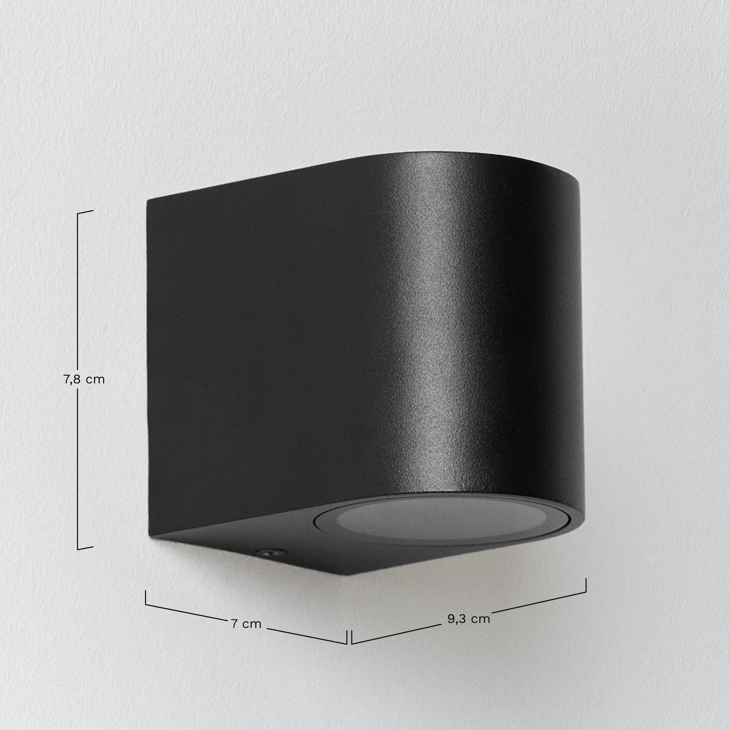 Pevot aluminum wall light , MEASURES