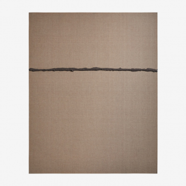 Hand Painted Decorative Canvas On Linen With Plaster Relief (80x100 Cm) Eliciaro Brown Coffee - Sklum