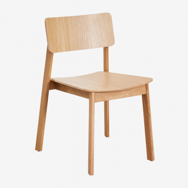Pack Of 2 Gilda Wooden Dining Chairs Natural Wood & Natural Wood - Sklum
