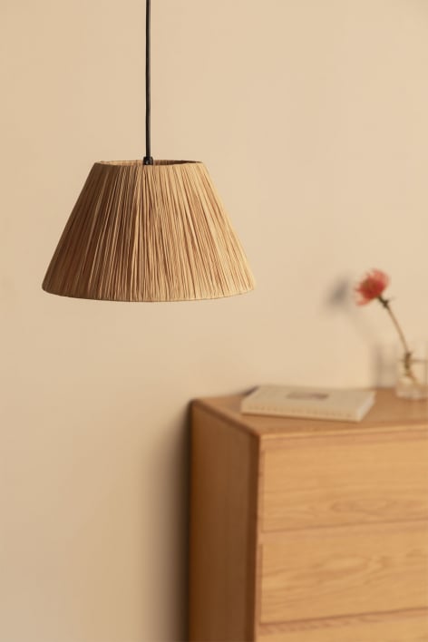 Aruel hanging ceiling lamp in raffia
