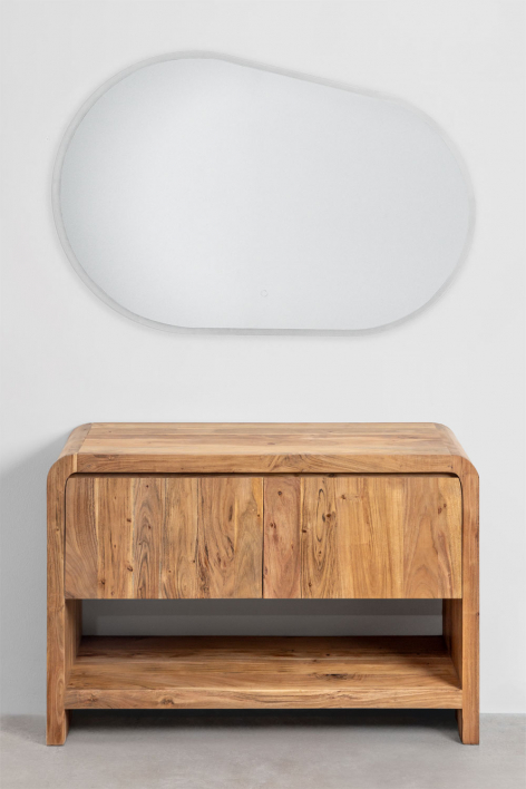Vacry wooden bathroom furniture set - Acacia Brown