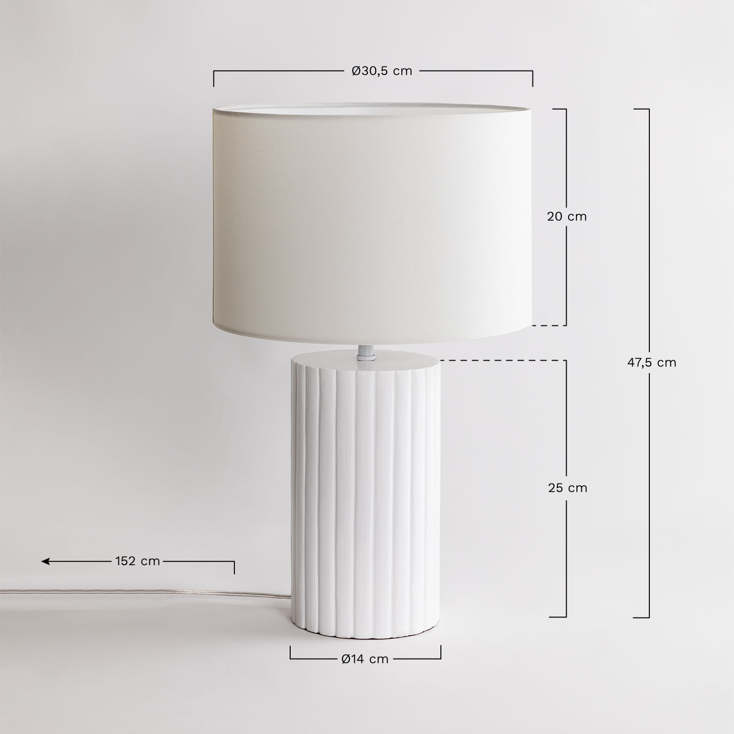 Table Lamp Octavian, MEASURES