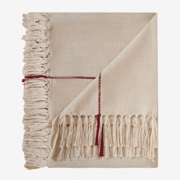 240x140 Cm Viwela Cotton Tablecloth White - Sklum
