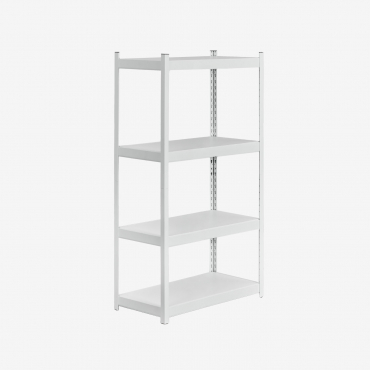 Crenzi 4-shelf Steel Shelving Unit (150x80 Cm) White - Sklum
