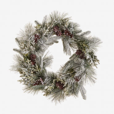 Josie Christmas Decorative Wreath Ø60 Cm Laurel Green - Sklum