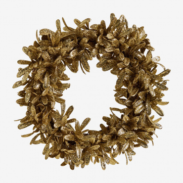 Decorative Christmas Wreath With Purple (ø40 Cm) Luron Golden - Sklum