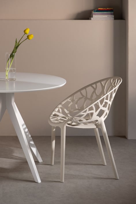 Stackable dining chair in polypropylene Ores - Tapioca Beige