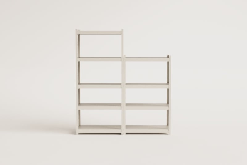 Set of 2 steel shelves (180-150x80 cm) Crenzi