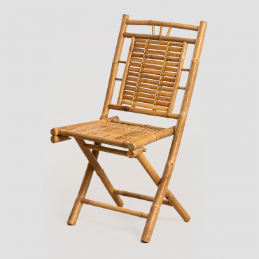 Pack Of 4 Yakku Bamboo Folding Garden Chairs Bamboo - Sklum