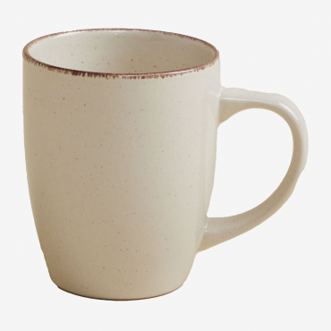 Pack Of 2 Coffee Mugs 34 Cl In Ronilena Stoneware Tapioca Beige - Brown - Sklum