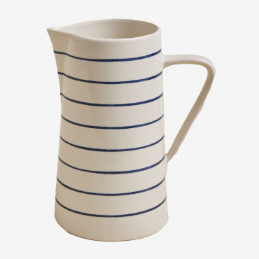 Jug In New Bone China 2 L Isolda White - Sklum