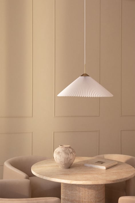 Margalida hanging ceiling lamp in metal and fabric
