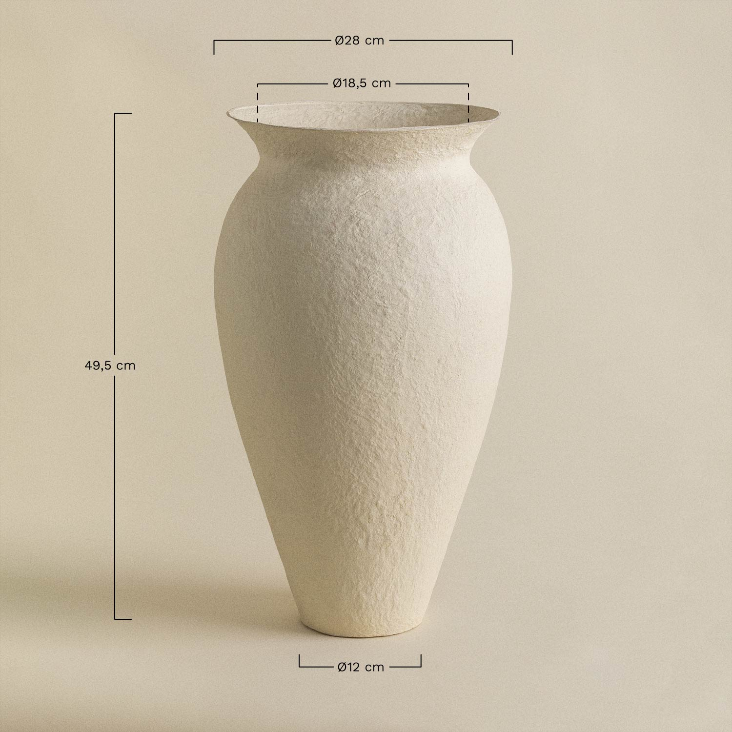 Brinxel decorative papier-mâché vase, MEASURES