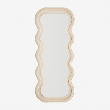 Mariela Velvet Wall Mirror Papyrus & ↑180 - Sklum