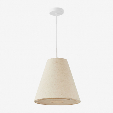 Garnet Linen And Cotton Ceiling Lamp Ø30 Cm - Sklum