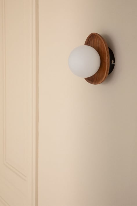 Acacia Wood Wall Lamp Freidy
