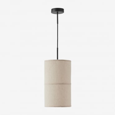 Olinda Recycled Cotton Ceiling Lamp Black & Ø20 Cm - Sklum