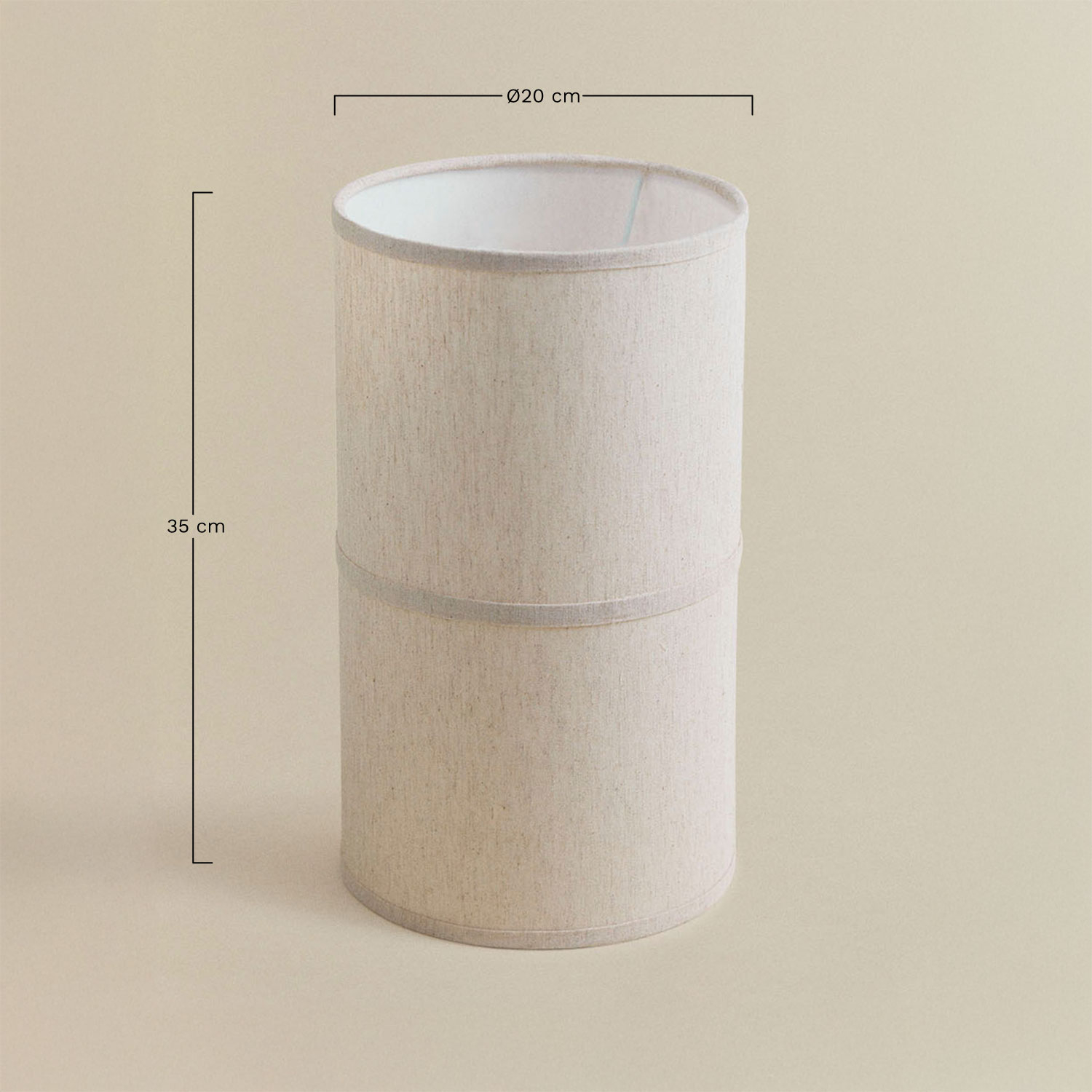 Olinda recycled cotton lampshade, MEASURES