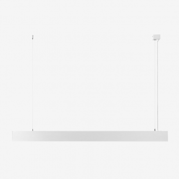 Eunoia Linear Led Pendant Ceiling Lamp In Aluminum White & ↔︎ 120 Cm - Sklum