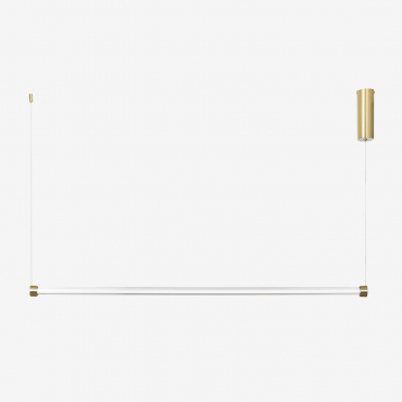 Cornelia Led Linear Ceiling Lamp In Metal (120 Cm) Yellow Gold - Sklum