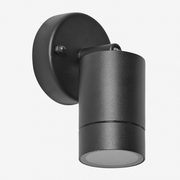Jaxten Outdoor Wall Light In Aluminium Black & ↑16,5 Cm - Sklum