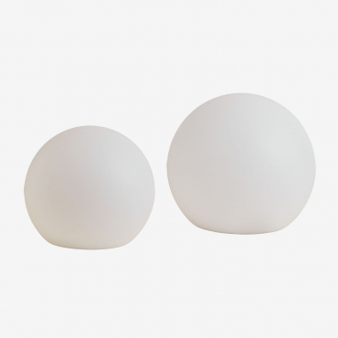 Set Of 2 Solar Led Balls For Outdoor Use Olbina Ø30 Cm - Ø40 Cm - Sklum