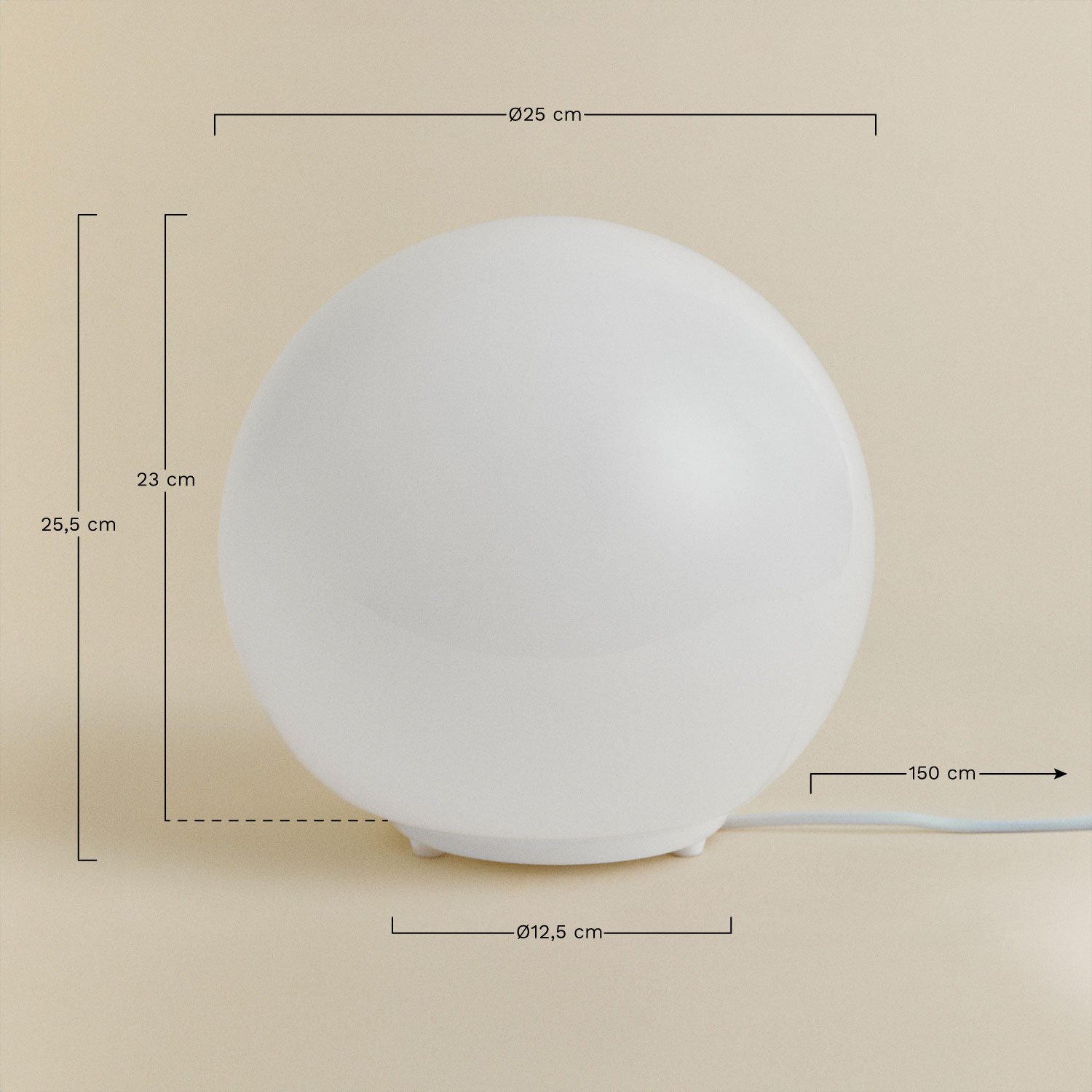 Jude table lamp, MEASURES