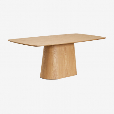 Rectangular Wooden Dining Table (200x100 Cm) Aura Ash Veneer & Ash Veneer - Sklum