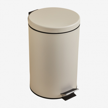 Eiden Pedal Bin With Lid Beige Cream & 12 L - Sklum