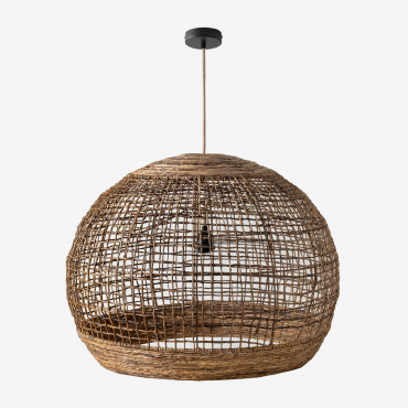Udane Ceiling Lamp Natural - Black & Ø80 Cm Udane - Sklum