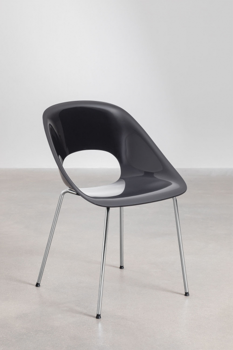 Louna polypropylene and iron dining chair