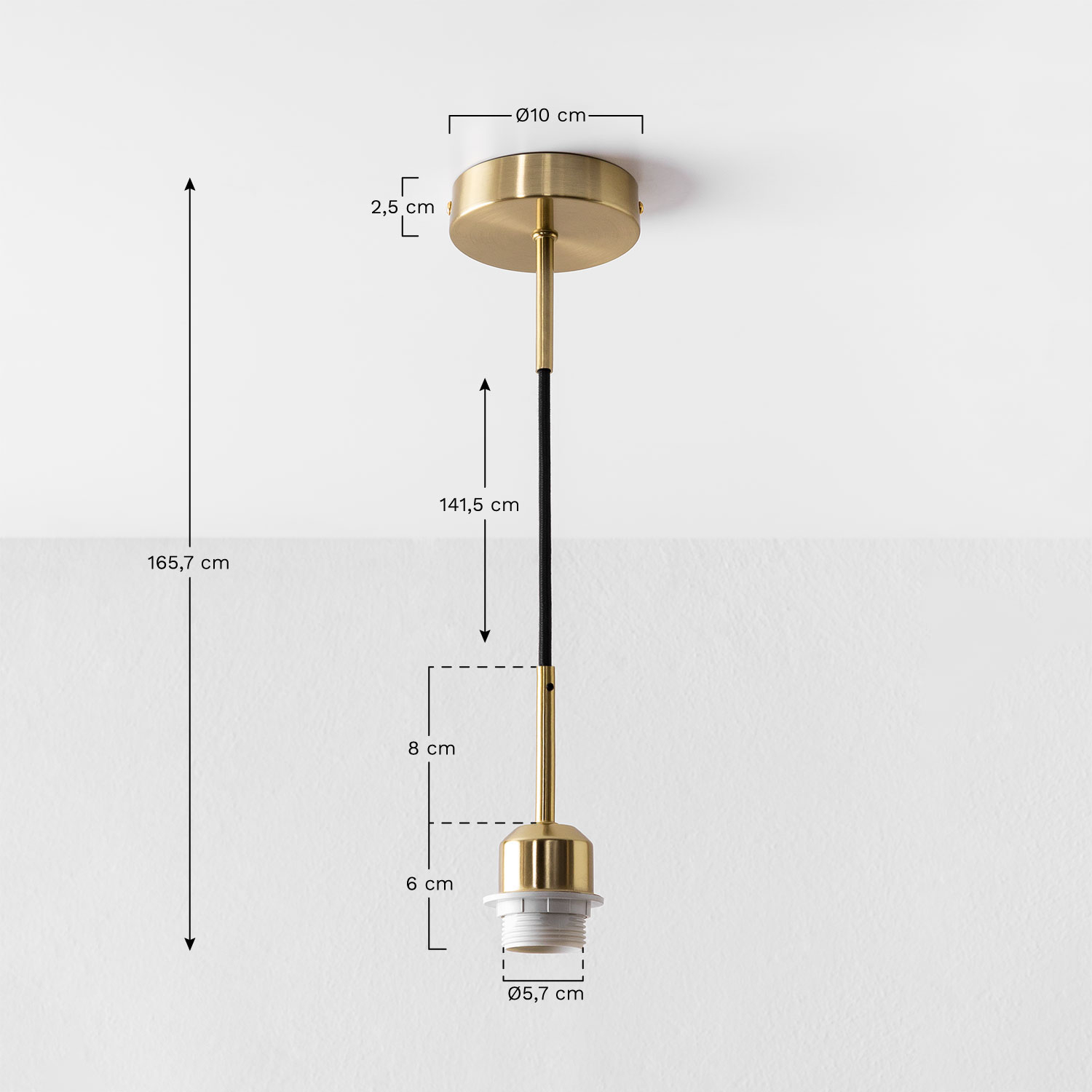 Cable for Kiroga Black Ceiling Lamp  , MEASURES