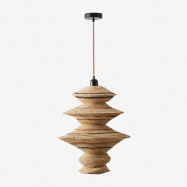 Anete Ceiling Lamp Natural - Black & Natural Anete - Sklum