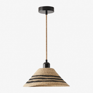 Samyra Ceiling Lamp Natural - Black & Natural Samyra - Sklum