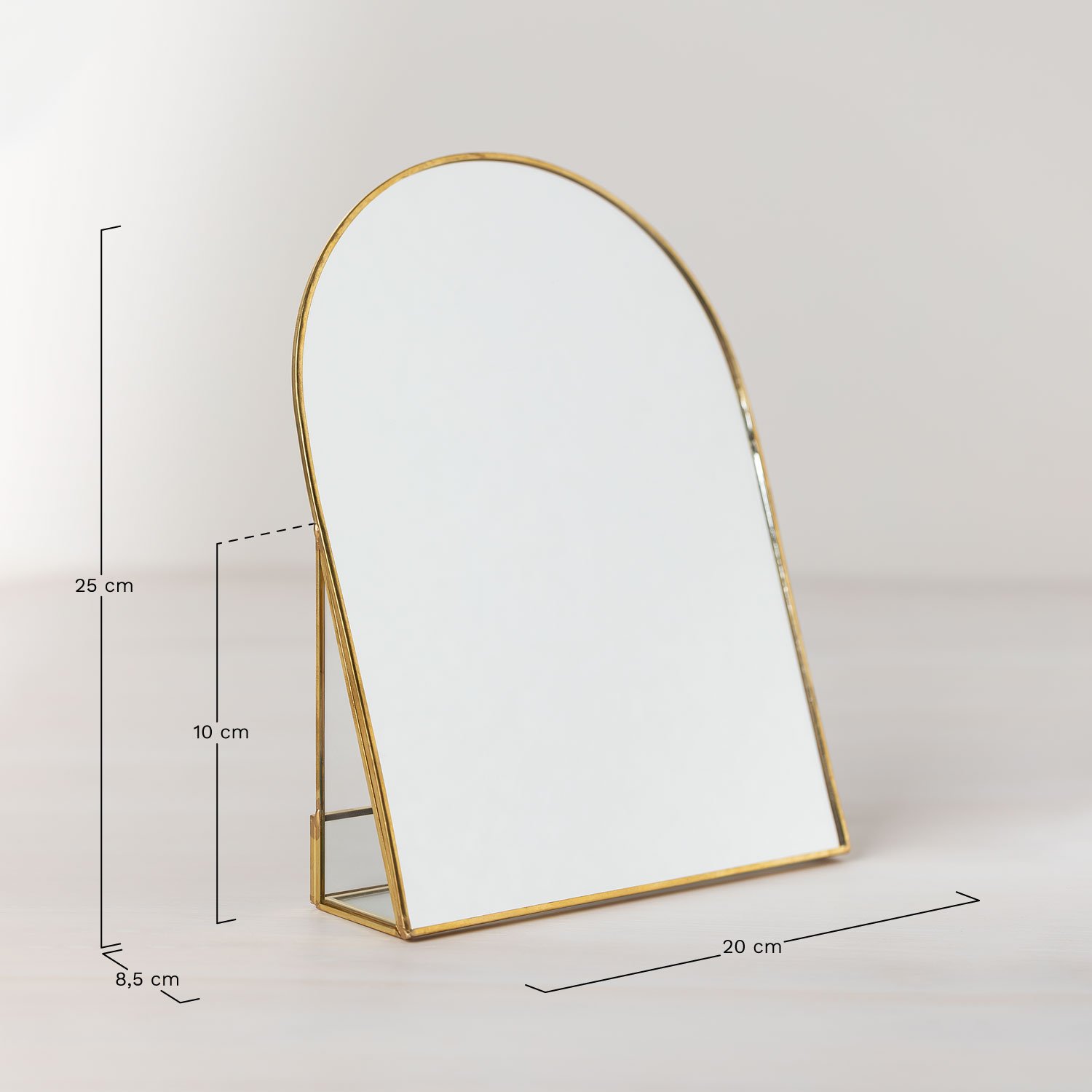 Lisbeth iron table mirror, MEASURES