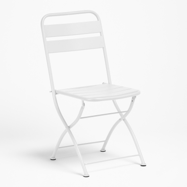 Pack Of 2 Janti Folding Garden Chairs White - Sklum