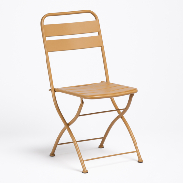 Pack Of 2 Janti Folding Garden Chairs Mustard - Sklum