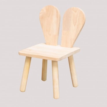 Pack Of 2 Wooden Chairs Buny Kids Natural Wood - Sklum