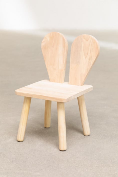 Pack of 4 Buny Kids pine wood chairs